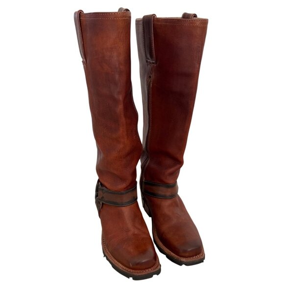 Freebird Women's Wagner Brown Leather Harness Boots Size 6 - Picture 2 of 8